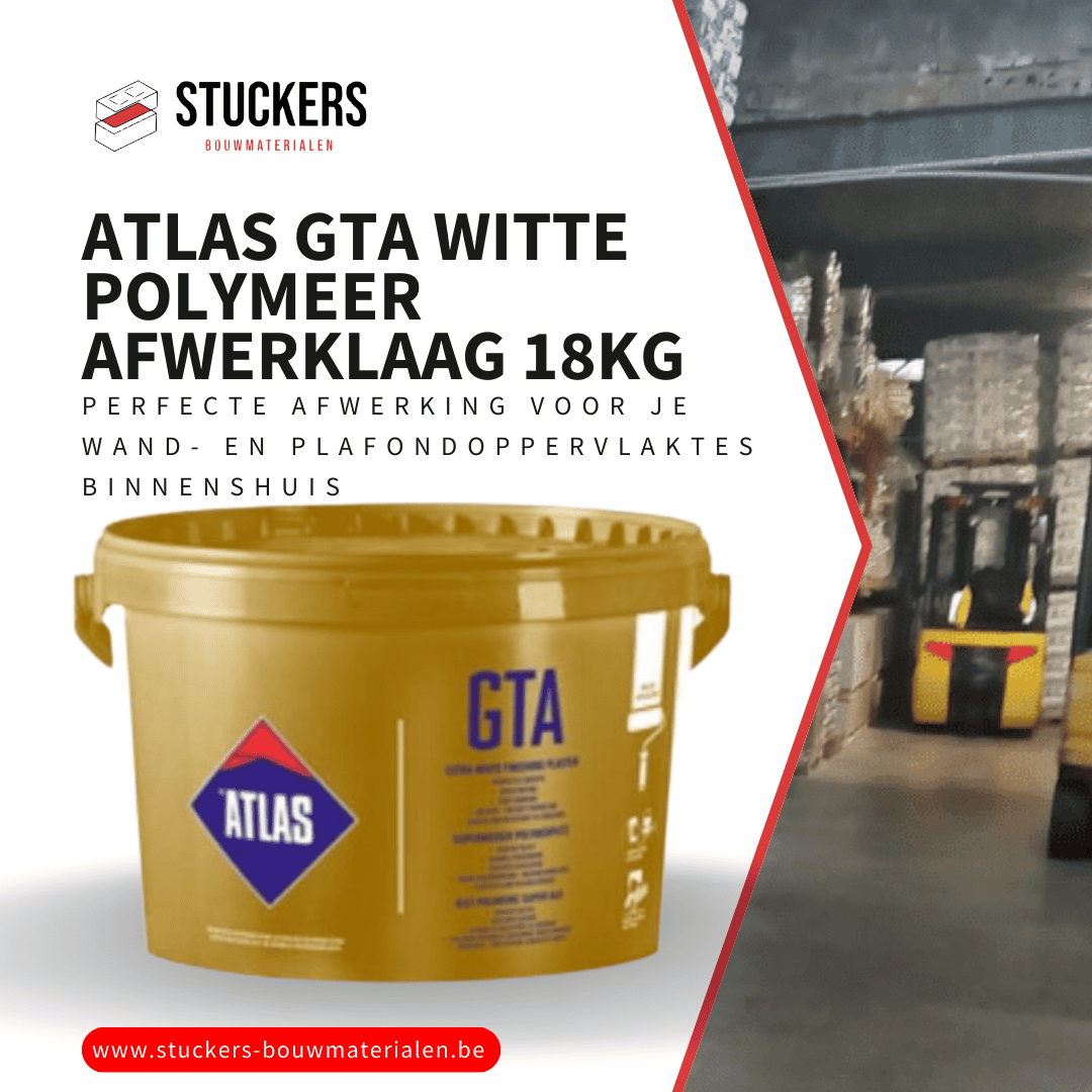 Atlas GTA Witte Polymeer Afwerklaag 18kg