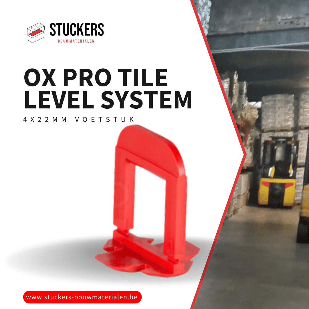 OX PRO TILE LEVEL SYSTEM 4X22MM VOETSTUK