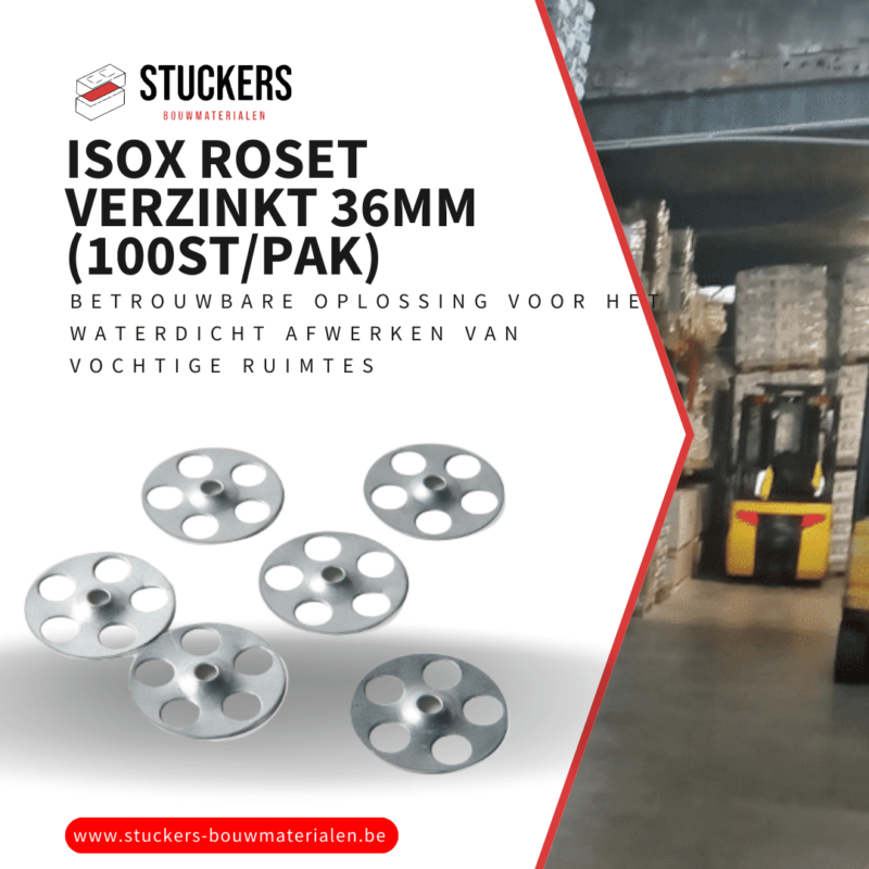 ISOX Roset Verzinkt 36mm (100stpak)