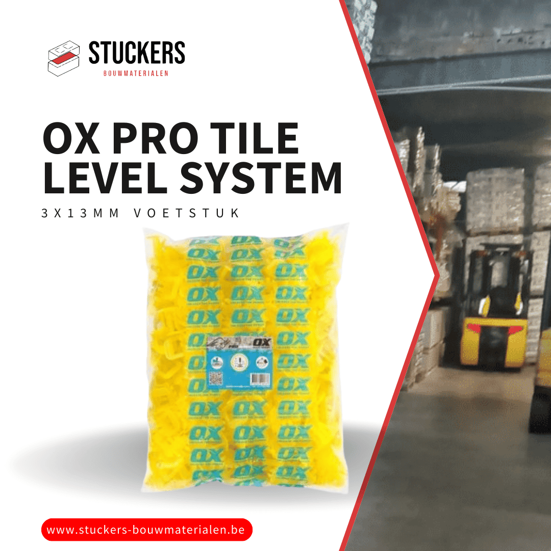 OX PRO TILE LEVEL SYSTEM 3X13MM VOETSTUK