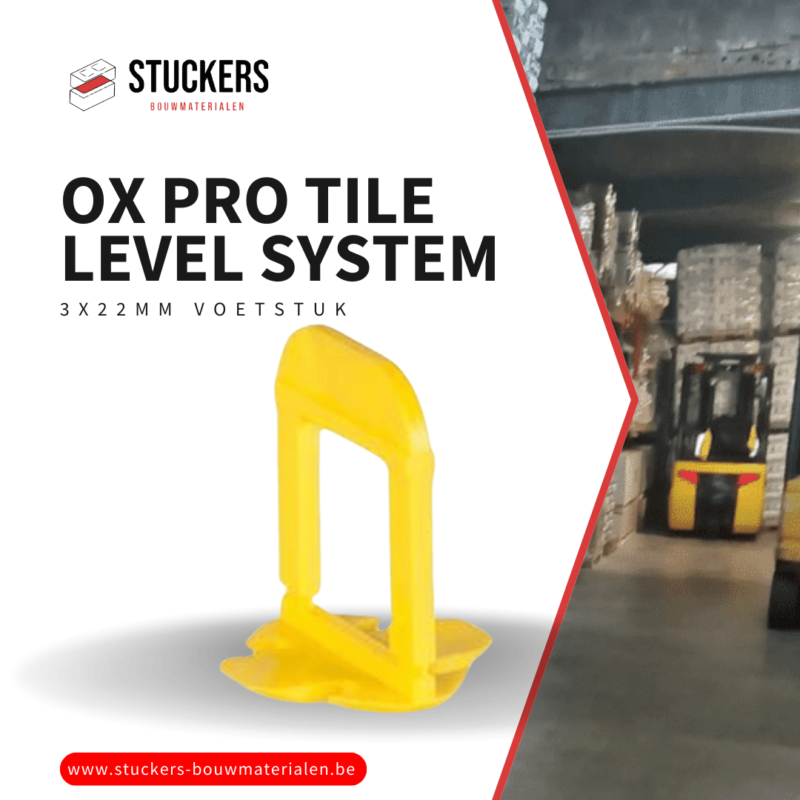 OX PRO TILE LEVEL SYSTEM 3X22MM VOETSTUK