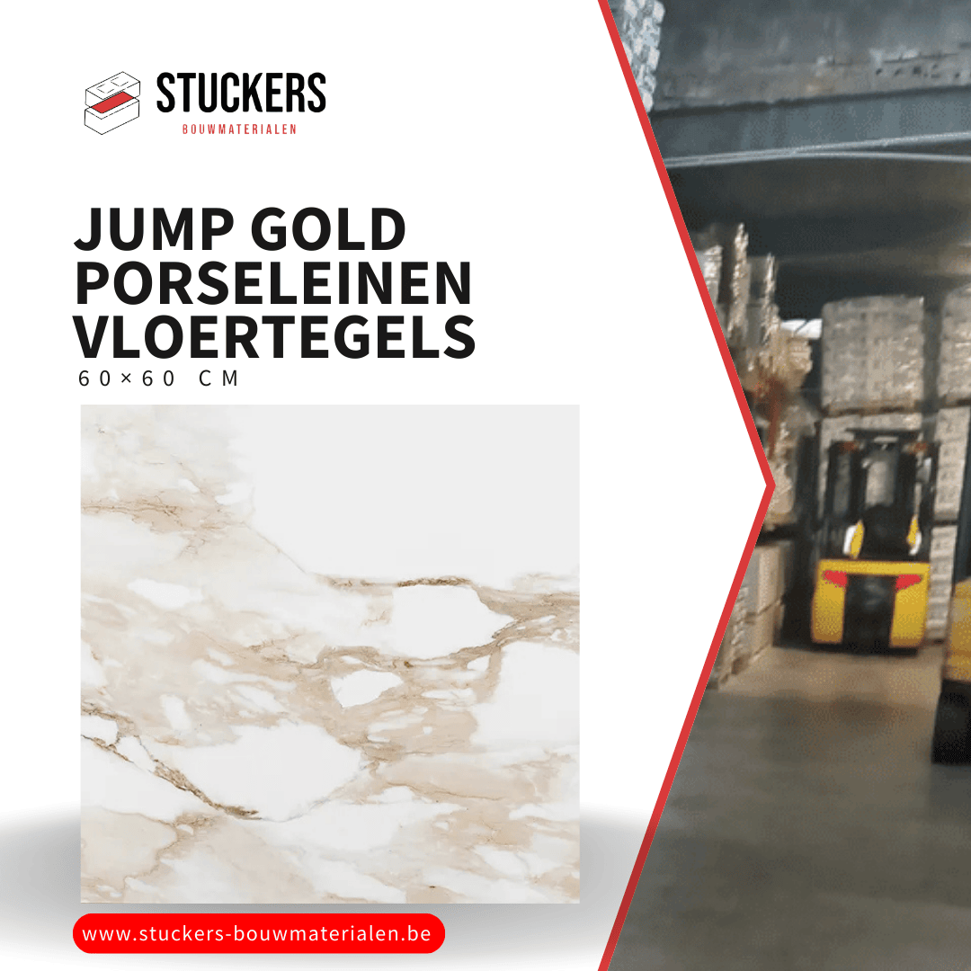 Villa Ceramica Tegels - Jump Gold - Porseleinen Vloertegels - 60x60 cm